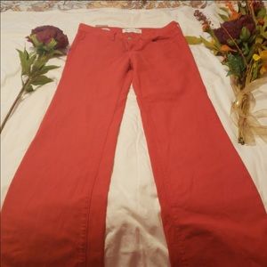 Rust orange wide leg flare jeans by anthropology